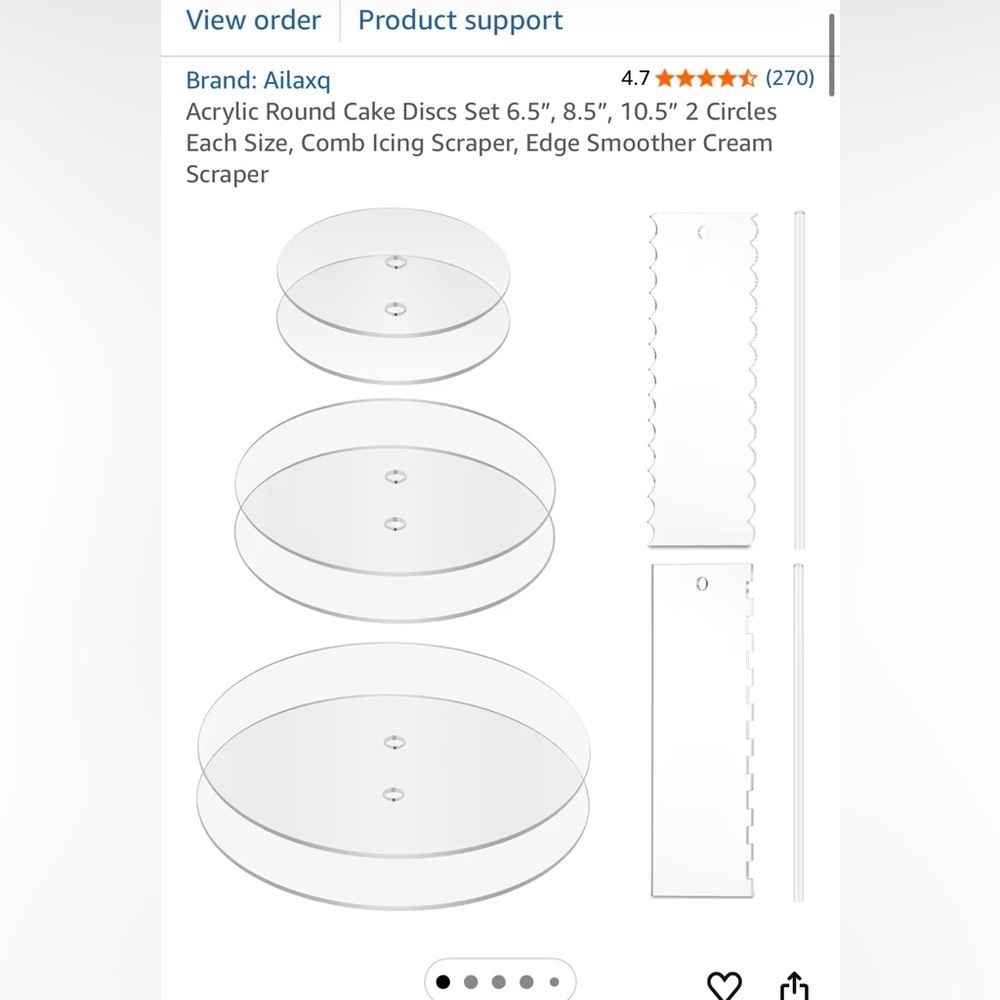 Acrylic Cake Discs Set - Picture 4 of 4